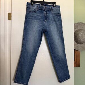 KUT from the Kloth 14 petite skinny lightly distressed jeans